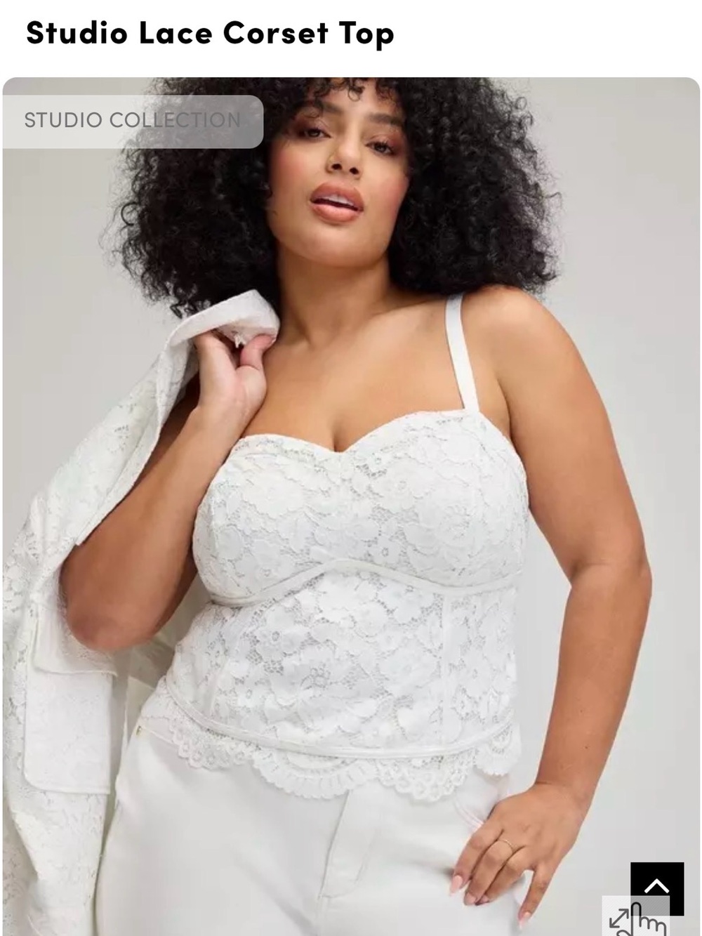 Torrid Studio lace corset top size 2 NWT